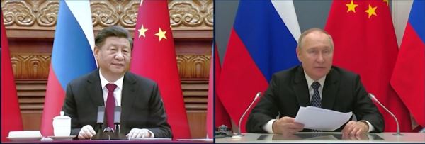 Владимир Путин и председатель КНР Си Цзиньпин провели переговоры по видеоконференцсвязи